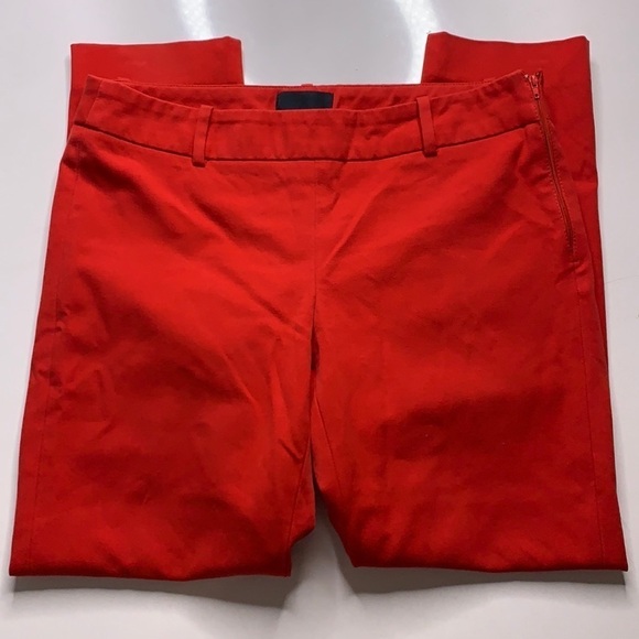 Cynthia Rowley Straight Red Casual Khaki Pant Prep 4 women’s - Picture 2 of 6